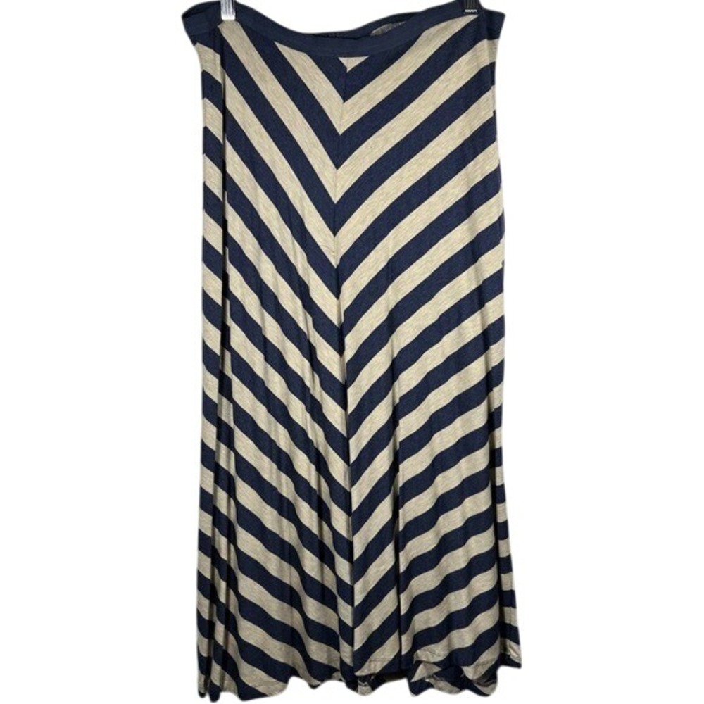Matty M. Women's Maxi Striped Skirt Blue Gray Size Medium‎